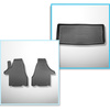 Kit tapis de coffre et tapis de voiture TPE pour: Volkswagen Multivan T5 Van (2003-05.2015) - entraxe court;pour la 3ème rangée de sièges