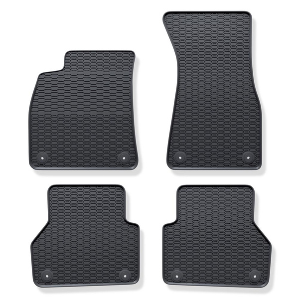 Tapis de sol en caoutchouc adapté pour Audi A7 C8 (2017-....) - tapis de voiture - noir