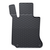 Tapis de sol en caoutchouc adapté pour Mercedes-Benz Classe C W204 Break, Berline (2006-2014) - tapis de voiture - noir - 4 pcs.