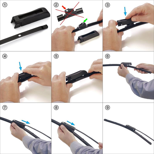 Balais d'essuie-glace de pare-brise adaptés pour Mini Hatch R56 Hayon (04.2012-11.2013) - balais plat