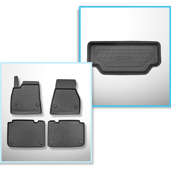 Kit tapis de coffre et tapis de voiture TPE pour: Tesla Model S 0 Liftback (04.2