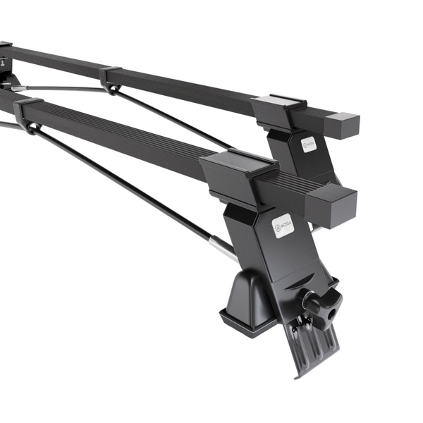 Barres de toit en acier adapté pour Toyota Aygo Hayon (2005-2014) - Porte-Bagages de Voiture noir - toit normal