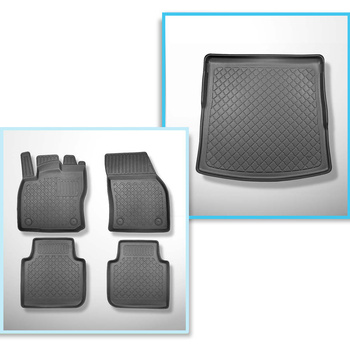 Kit tapis de coffre et tapis de voiture TPE pour: Skoda Kodiaq SUV (03.2017-10.2
