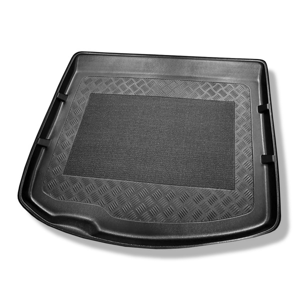 Tapis de coffre adapté pour Mazda 3 II Sport BL Hayon (05.2009-08.2013) - bac de coffre - protection de coffre voiture - coffre inférieur ; sans système de sonorisation Bose