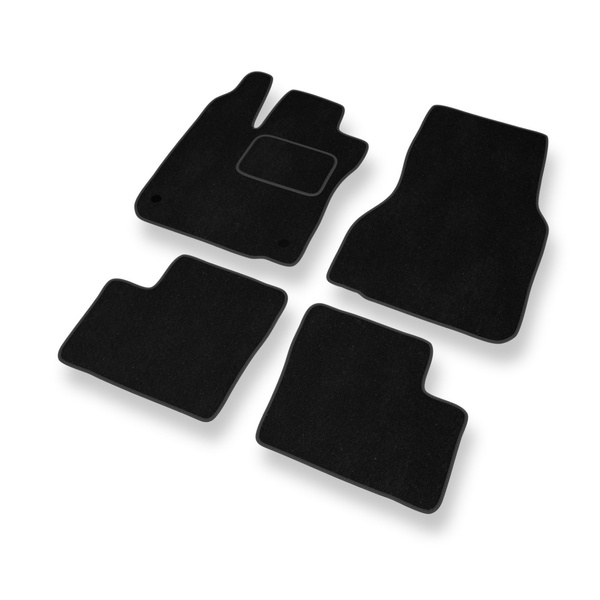 Tapis de Sol Velours adapté pour Smart ForFour II Hayon (2014-2023) - Premium tapis de voiture - noir