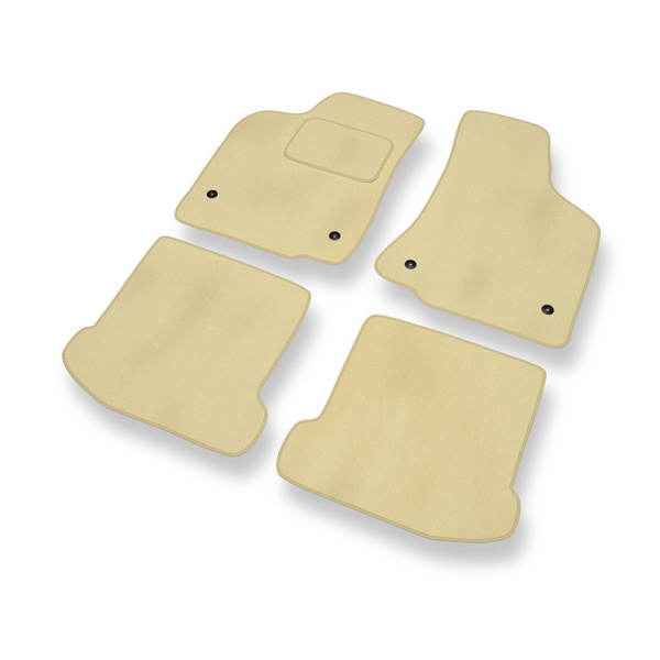 Tapis de Sol Velours adapté pour Volkswagen Polo III Classic, Hayon, SW (1994-2001) - Premium tapis de voiture - beige