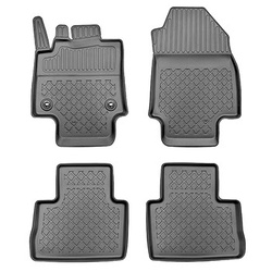 Tapis de sol en TPE adapté pour Toyota RAV4 V SUV (01.2019-....) - avec boîte manuelle - tapis de voiture - noir