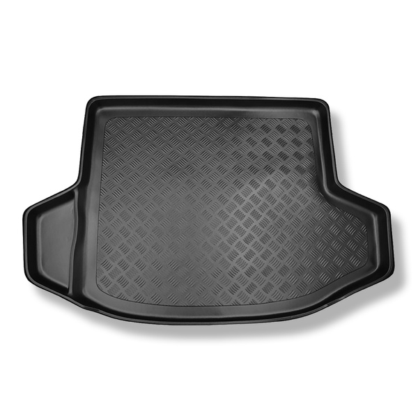 Tapis de coffre adapté pour Mitsubishi Lancer Sportback (10.2008-08.2017) - bac de coffre - protection de coffre voiture - avec /sans caisson de graves (subwoofer)