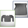 Kit tapis de coffre et tapis de voiture TPE pour: Tesla Model X SUV (10.2016-12.2020) - 6 posti;II rangée;coffre supérieur;derrière 2ème rangée de sièges (3me rangée abaissée)