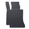 Tapis de sol en caoutchouc adapté pour Mercedes-Benz Classe C W205 Break, Berline (2013-2021) - tapis de voiture - noir - 4 pcs.