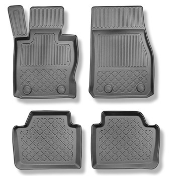 Tapis de sol en TPE adapté pour BMW 4 F36 Gran Coupé (07.2014-10.2021) - X-drive - tapis de voiture - noir