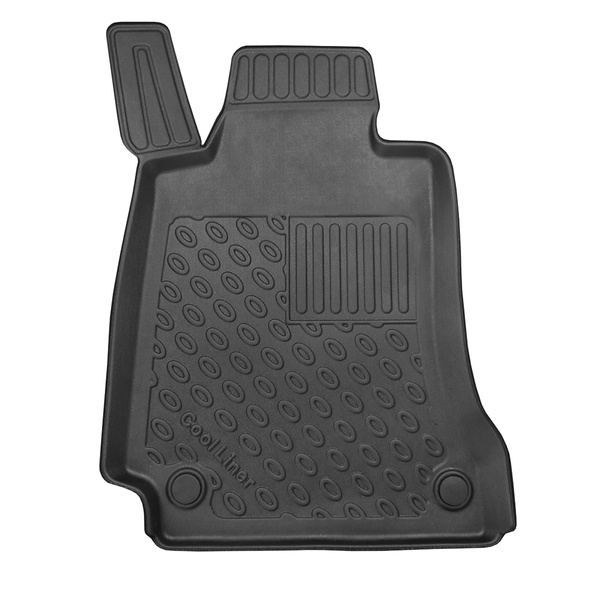 Kit tapis de coffre et tapis de voiture TPE PREMIUM pour: Mercedes-Benz Classe C W204 Berline (04.2007-02.2014) - sièges arrière rabattables; sans cavité gauche