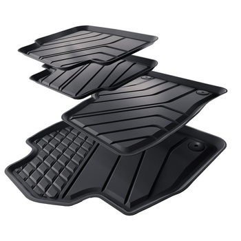 Tapis de sol en TPE adapté pour Skoda Kamiq Crossover (2019-....) - tapis de voiture - noir