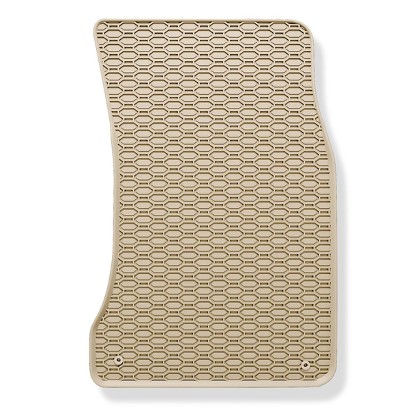 Tapis de sol en caoutchouc adapté pour BMW 5 E60, E61 Berline, Touring (2003-2010) - tapis de voiture - beige - 4 pcs.