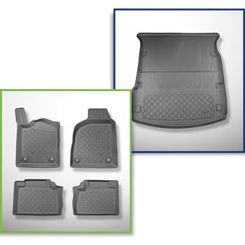 Kit tapis de coffre et tapis de voiture TPE pour: Dodge Durango III SUV (01.2011