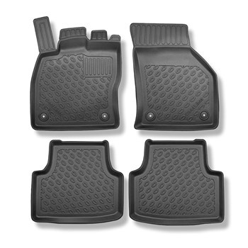 Tapis de sol en TPE adapté pour Skoda Octavia III 5E Liftback (12.2015-10.2022) - tapis de voiture - noir