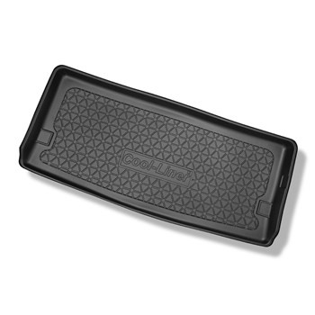 Tapis de coffre adapté pour Volkswagen Multivan T6 L1 Van (06.2015-2019) - bac de coffre - protection de coffre voiture - empattement court; derriere 3e rangée de sieges; taille du tapis 124 cm large x 56 cm long