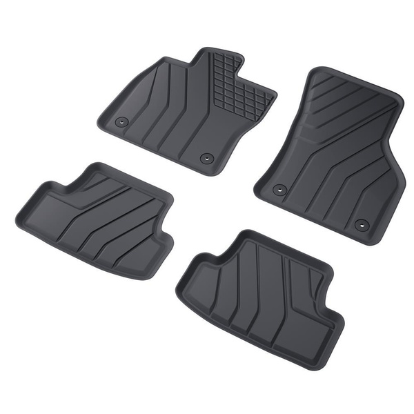 Tapis de sol en TPE adapté pour Audi Q2 GA SUV (10.2016-....) - tapis de voiture - noir