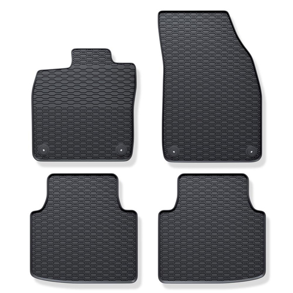 Tapis de sol en caoutchouc adapté pour Cupra Tavascan SUV (2023-....) - tapis de voiture - noir - 4 pcs.