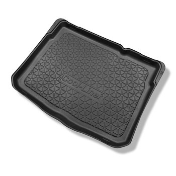 Tapis de coffre adapté pour Fiat 500X Crossover (01.2015-....) - bac de coffre - protection de coffre voiture - avec plancher amovible du coffre; pour le niveau supérieur et inférieur du plancher