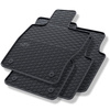 Tapis de sol en caoutchouc adapté pour Skoda Superb III (2015-2023) - tapis de voiture - noir