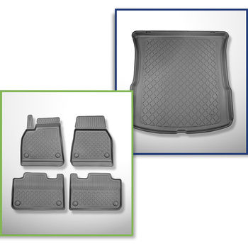 Kit tapis de coffre et tapis de voiture TPE pour: Tesla Model Y SUV (08.2021-202