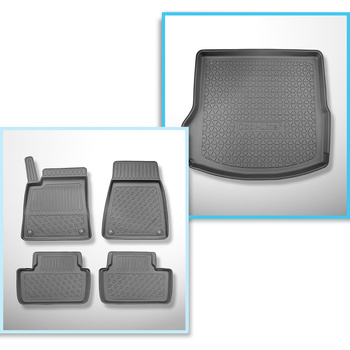 Kit tapis de coffre et tapis de voiture TPE pour: Polestar 2 Berline (07.2020-..