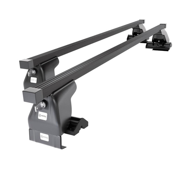 Barres de toit en acier adapté pour Hyundai Accent mk V Hayon (2018-....) - Porte-Bagages de Voiture noir - toit normal