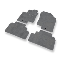 Tapis de Sol Velours adapté pour Hyundai ix20 Monospace (2010-2015) - Premium tapis de voiture - gris