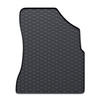 Tapis de sol en caoutchouc adapté pour Citroen Berlingo II Van (2008-2018) - tapis de voiture - noir - 3 pcs.