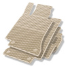 Tapis de sol en caoutchouc adapté pour Mercedes-Benz Classe C W205 Break, Berline (2013-2021) - tapis de voiture - beige - 4 pcs.