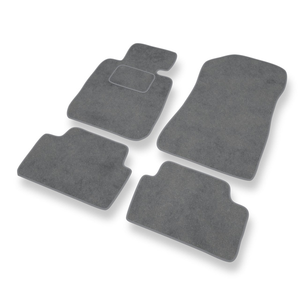 Tapis de Sol Velours adapté pour BMW 1 E81/E87 Coupé, Hayon (2004-2013) - Premium tapis de voiture - gris