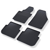 Tapis de sol en caoutchouc adapté pour Volkswagen Touran II Monospace (2010-2015) - tapis de voiture - noir - 4 pcs.