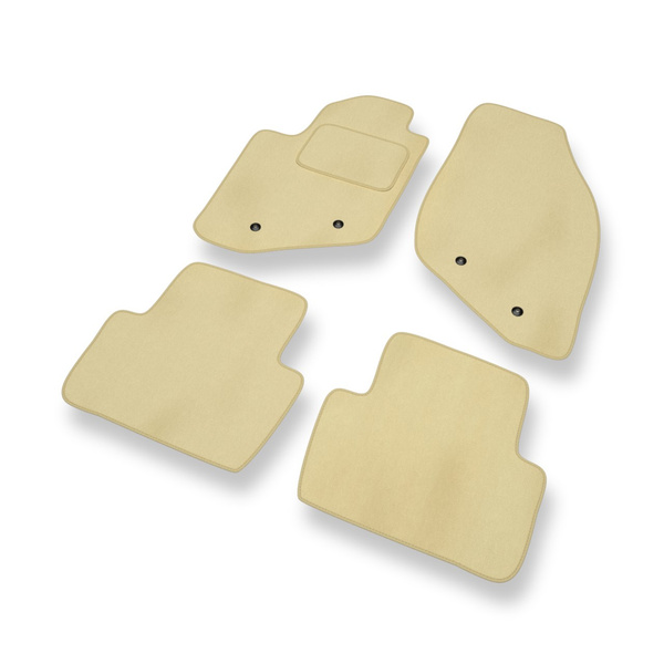 Tapis de Sol Velours adapté pour Volvo XC70 I Crossover (2000-2007) - Premium tapis de voiture - beige