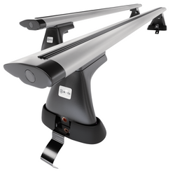 Barres de toit en aluminium adapté pour Volkswagen Passat B7 Berline (2010-2014) - Porte-Bagages de Voiture argent - toit normal