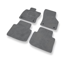 Tapis de Sol Velours adapté pour Volkswagen Passat B8 Berline, SW (2014-2023) - Premium tapis de voiture - gris