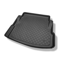 Tapis de coffre adapté pour Jaguar XE Berline (06.2015-2019) - bac de coffre - protection de coffre voiture - avec roue de secours à usage temporaire; avant le lifting en 2019