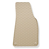 Tapis de sol en caoutchouc adapté pour Audi A4 B6 Avant, Cabriolet, Berline (2000-2006) - tapis de voiture - beige - 4 pcs.