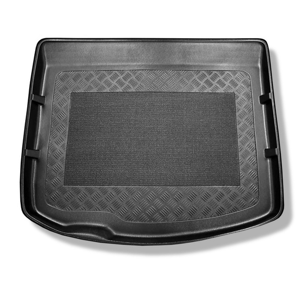 Tapis de coffre adapté pour Mazda 3 II Sport BL Hayon (05.2009-08.2013) - bac de coffre - protection de coffre voiture - coffre inférieur ; sans système de sonorisation Bose