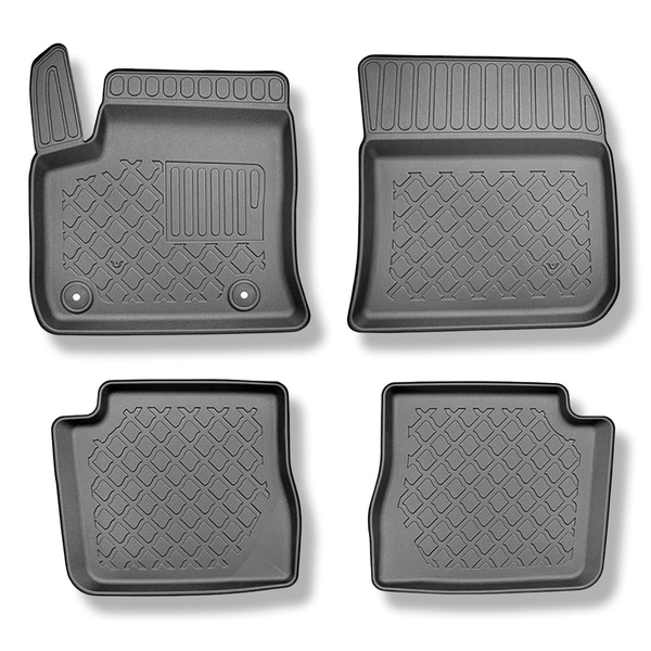 Tapis de sol en TPE adapté pour Citroen E-C4 X Hayon (10.2022-....) - tapis de voiture - noir