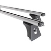 Barres de toit en aluminium adapté pour Opel Astra J mk IV Hayon (2009-2015) - Porte-Bagages de Voiture argent - points de montage - (suivant le modèle de voiture ils peuvent se situer à différents endroits)