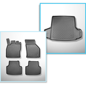 Kit tapis de coffre et tapis de voiture TPE pour: Skoda Octavia III 5E Crossover