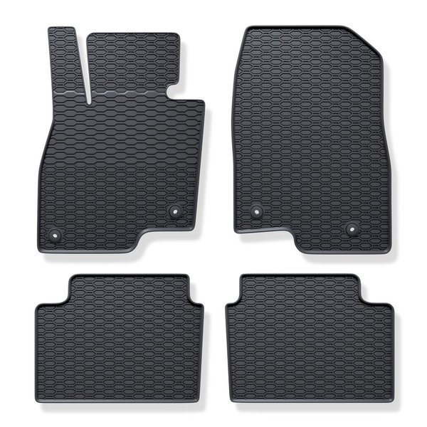 Tapis de sol en caoutchouc adapté pour Mazda 6 III Break (2012-....) - tapis de voiture - noir - 4 pcs.