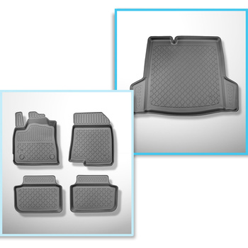 Kit tapis de coffre et tapis de voiture TPE pour: Dacia Logan III Berline (01.20