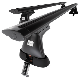 Barres de toit en aluminium adapté pour Alfa Romeo 166 Berline (2004-2007) - Porte-Bagages de Voiture noir - toit normal