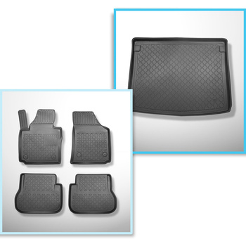 Kit tapis de coffre et tapis de voiture TPE pour: Volkswagen Caddy Startline Bre
