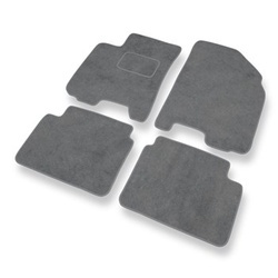 Tapis de Sol Velours adapté pour Daewoo Kalos Berline (2002-2011) - Premium tapis de voiture - gris