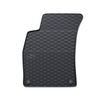 Tapis de sol en caoutchouc adapté pour Audi A4 B6 Avant, Cabriolet, Berline (2000-2006) - tapis de voiture - noir - 4 pcs.