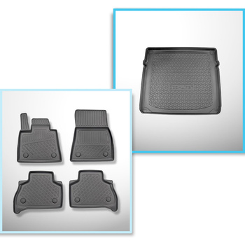 Kit tapis de coffre et tapis de voiture TPE pour: BMW X5 G05 SAV (11.2018-....) 