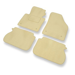 Tapis de Sol Velours adapté pour Volkswagen Touran I, II Monospace (2003-2015) - Premium tapis de voiture - beige